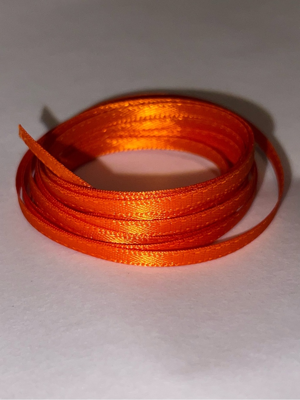 💥Vintage New Decorative Orange Satin Ribbon 1/8” Trim 2+ yards Craft